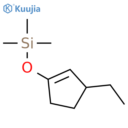 Ethyl, 2-[3-[(trimethylsilyl)oxy]-2-cyclopenten-1-yl]- structure