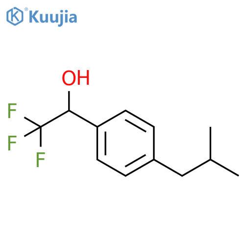 2,2,2-trifluoro-1-4-(2-methylpropyl)phenylethan-1-ol structure