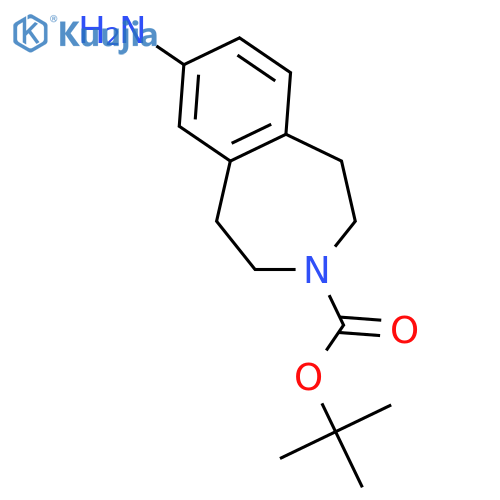 tert-butyl 7-amino-2,3,4,5-tetrahydro-1H-3-benzazepine-3-carboxylate structure