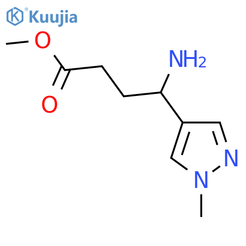 methyl 4-amino-4-(1-methyl-1H-pyrazol-4-yl)butanoate structure