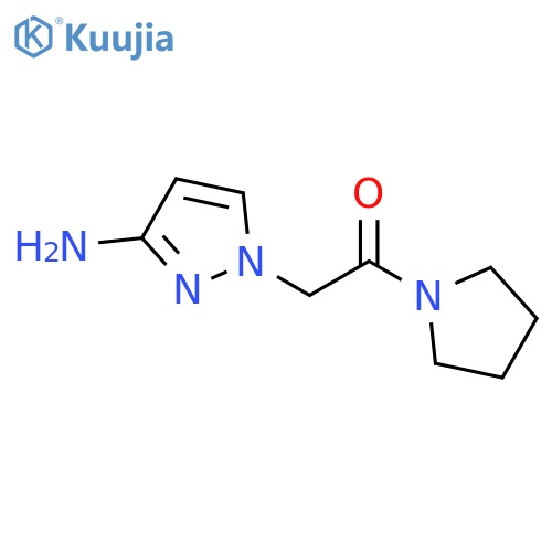 2-(3-amino-1H-pyrazol-1-yl)-1-(pyrrolidin-1-yl)ethan-1-one structure