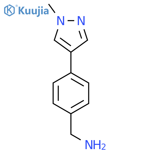 4-(1-methyl-1H-pyrazol-4-yl)phenylmethanamine structure