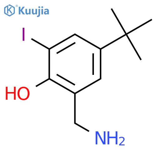 Phenoxy, 2-(aminomethyl)-4-(1,1-dimethylethyl)-6-iodo- structure