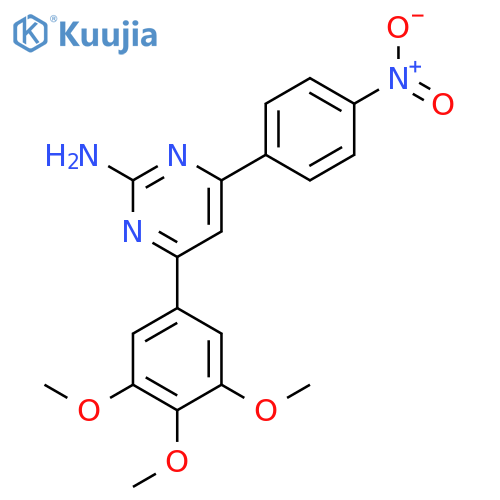 4-(4-nitrophenyl)-6-(3,4,5-trimethoxyphenyl)pyrimidin-2-amine structure