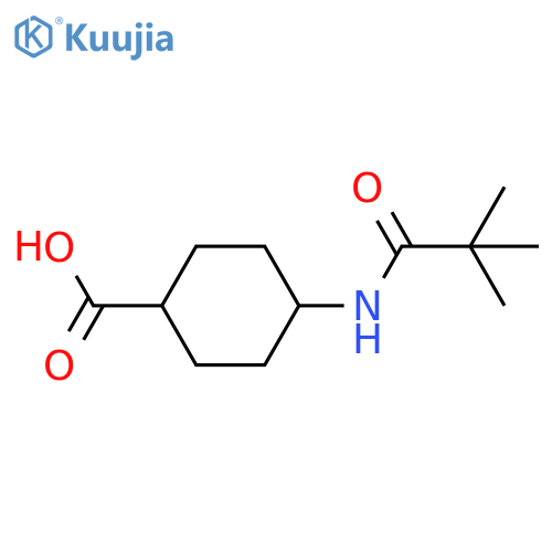 4-(2,2-dimethylpropanamido)cyclohexane-1-carboxylic acid structure