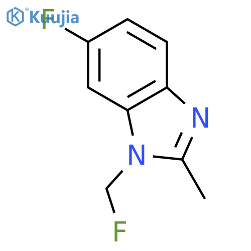 1H-Benzimidazole,6-fluoro-1-(fluoromethyl)-2-methyl- structure