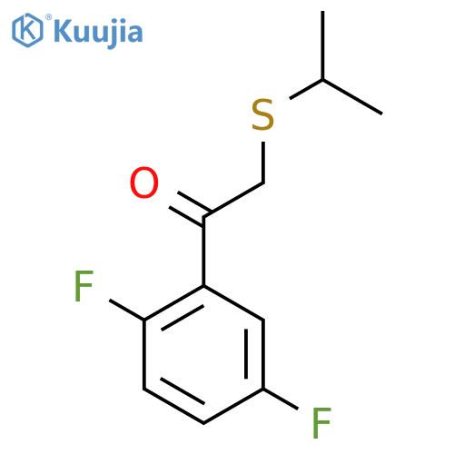 1-(2,5-Difluorophenyl)-2-(isopropylthio)ethan-1-one structure