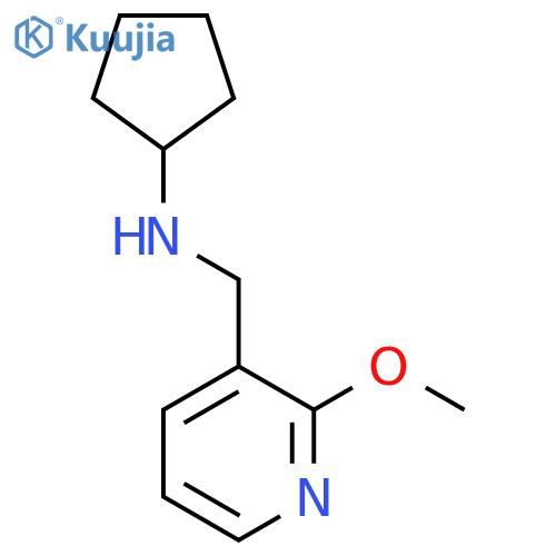 N-[(2-Methoxypyridin-3-yl)methyl]cyclopentanamine structure