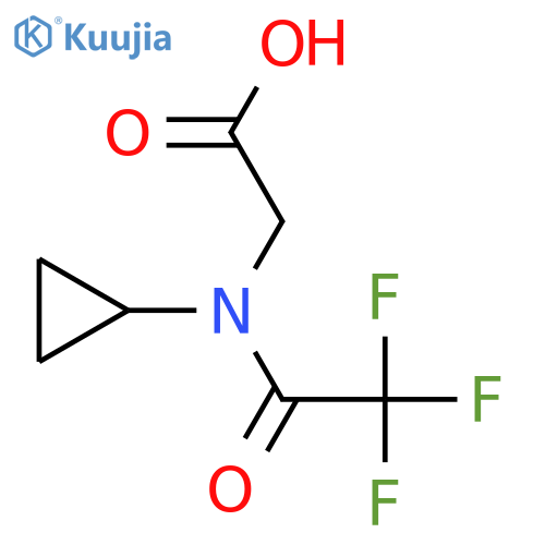 2-(N-cyclopropyl-2,2,2-trifluoroacetamido)acetic acid structure