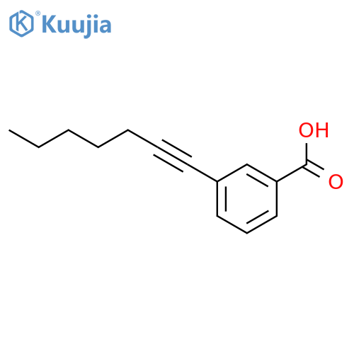 Benzoic acid, 3-(1-heptynyl)- structure