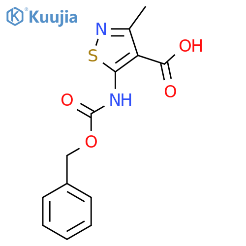 5-([(Benzyloxy)carbonyl]amino)-3-methyl-1,2-thiazole-4-carboxylic acid structure