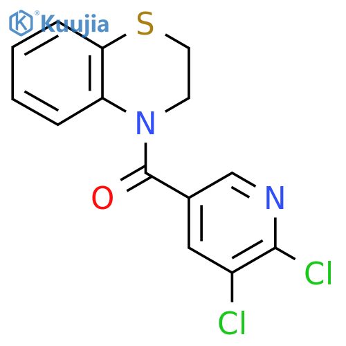 4-(5,6-dichloropyridine-3-carbonyl)-3,4-dihydro-2H-1,4-benzothiazine structure