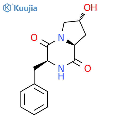 Cyclo(L-Phe-trans-4-hydroxy-L-Pro) structure