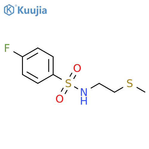 4-Fluoro-N-(2-(methylthio)ethyl)benzenesulfonamide structure