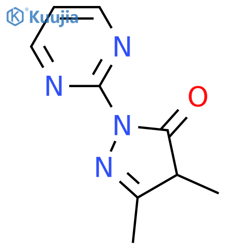 3,4-dimethyl-1-(pyrimidin-2-yl)-4,5-dihydro-1H-pyrazol-5-one structure