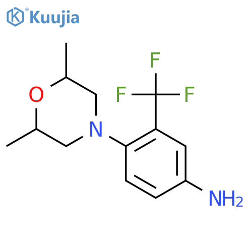4-(2,6-Dimethylmorpholin-4-yl)-3-(trifluoromethyl)aniline structure