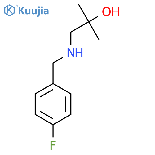 1-{(4-fluorophenyl)methylamino}-2-methylpropan-2-ol structure