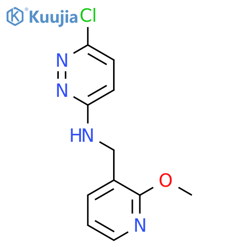 6-chloro-N-((2-methoxypyridin-3-yl)methyl)pyridazin-3-amine structure