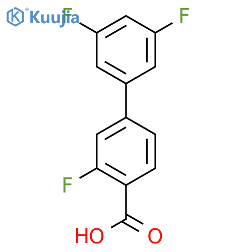 4-(3,5-Difluorophenyl)-2-fluorobenzoic acid structure