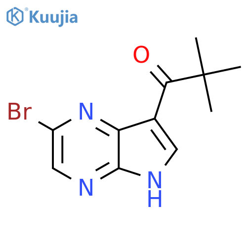 1-(2-Bromo-5H-pyrrolo[2,3-b]pyrazin-7-yl)-2,2-dimethylpropan-1-one structure
