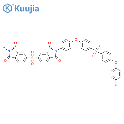Poly[(1,3-dihydro-1,3-dioxo-2H-isoindole-2,5-diyl)sulfonyl(1,3-dihydro-1,3-dioxo-2H-isoindole-5,2-diyl)-1,4-phenyleneoxy-1,4-phenylenesulfonyl-1,4-phenyleneoxy-1,4-phenylene] structure
