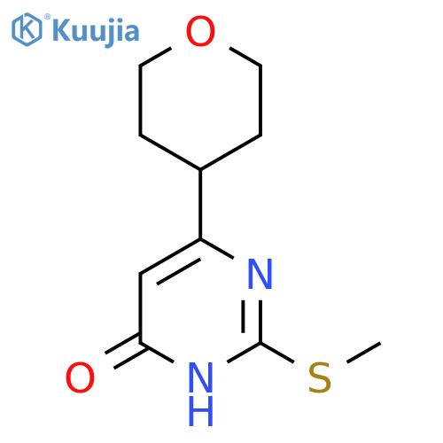 2-(methylthio)-6-(tetrahydro-2H-pyran-4-yl)pyrimidin-4(3H)-one structure