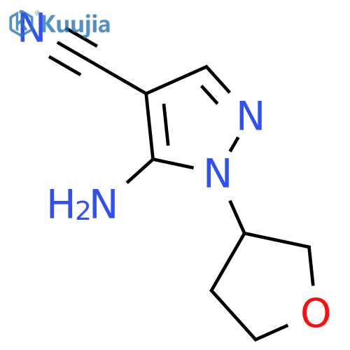 5-amino-1-(oxolan-3-yl)pyrazole-4-carbonitrile structure