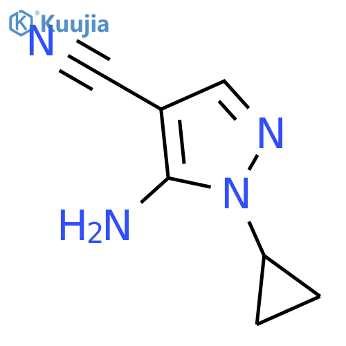 5-amino-1-cyclopropylpyrazole-4-carbonitrile structure