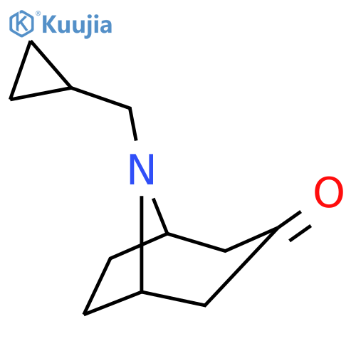 8-(cyclopropylmethyl)-8-azabicyclo[3.2.1]octan-3-one structure