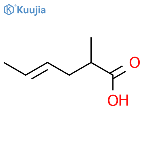 4-Hexenoic acid, 2-methyl-, (E)-(±)- structure