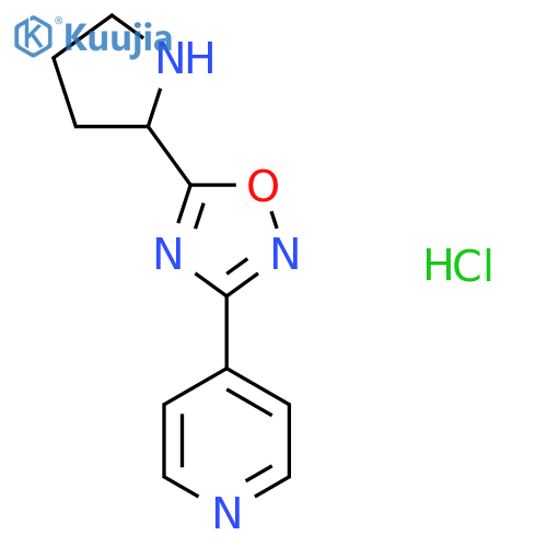 4-(5-Pyrrolidin-2-YL-1,2,4-oxadiazol-3-YL)-pyridine hydrochloride structure