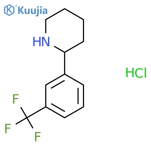 2-3-(trifluoromethyl)phenylpiperidine hydrochloride structure