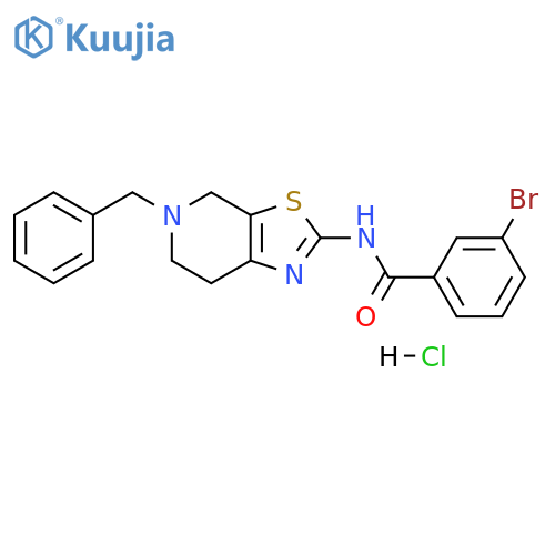 N-{5-benzyl-4H,5H,6H,7H-[1,3]thiazolo[5,4-c]pyridin-2-yl}-3-bromobenzamide hydrochloride structure