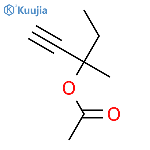 1-Pentyn-3-ol,3-methyl-, 3-acetate structure
