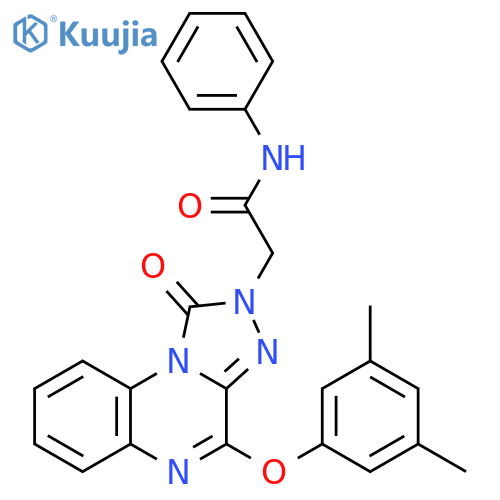 2-[4-(3,5-dimethylphenoxy)-1-oxo-1H,2H-[1,2,4]triazolo[4,3-a]quinoxalin-2-yl]-N-phenylacetamide structure