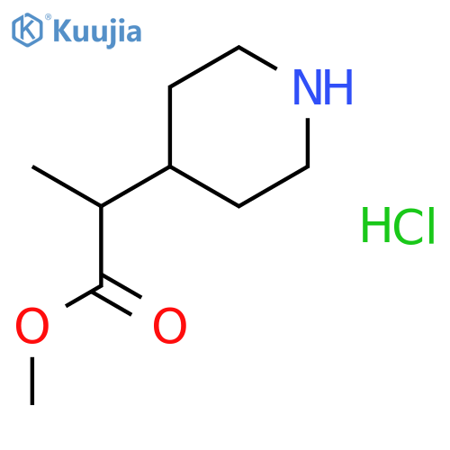 Methyl 2-piperidin-4-ylpropanoate Hydrochloride structure