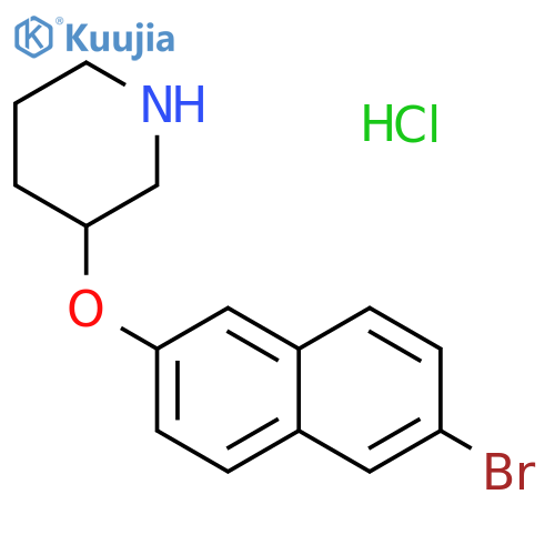 3-(6-Bromo-2-naphthyl)oxypiperidine Hydrochloride structure