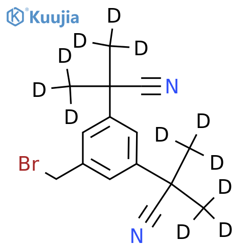 a,a,a’,a’-(Tetramethyl-d12)-5-bromomethyl-1,3-benzenediacetonitrile structure