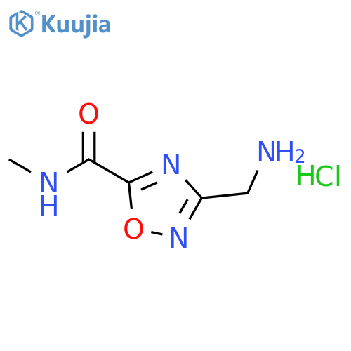 3-(Aminomethyl)-N-methyl-1,2,4-oxadiazole-5-carboxamide hydrochloride structure