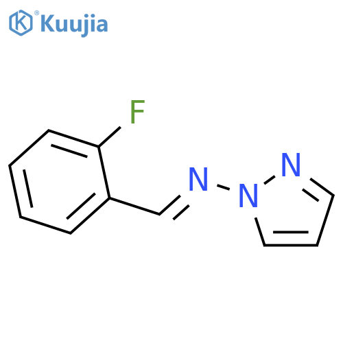 1H-Pyrazol-1-amine, N-[(2-fluorophenyl)methylene]- structure