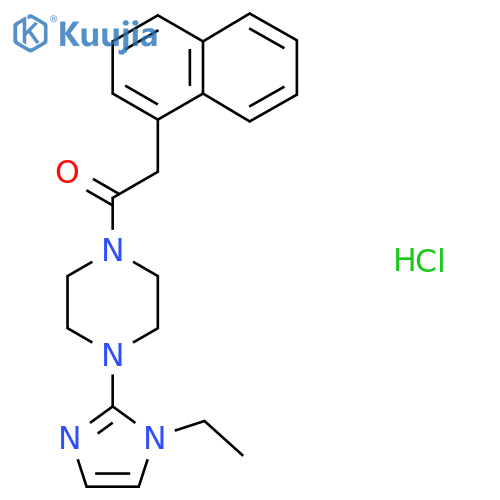1-4-(1-ethyl-1H-imidazol-2-yl)piperazin-1-yl-2-(naphthalen-1-yl)ethan-1-one hydrochloride structure