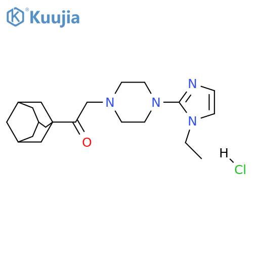 2-(adamantan-1-yl)-1-[4-(1-ethyl-1H-imidazol-2-yl)piperazin-1-yl]ethan-1-one hydrochloride structure
