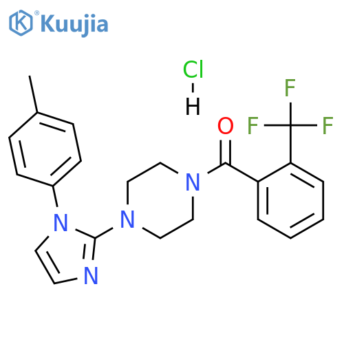 1-1-(4-methylphenyl)-1H-imidazol-2-yl-4-2-(trifluoromethyl)benzoylpiperazine hydrochloride structure