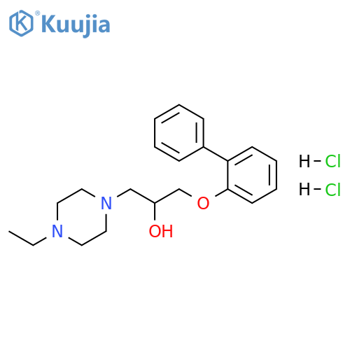 1-{[1,1'-biphenyl]-2-yloxy}-3-(4-ethylpiperazin-1-yl)propan-2-ol dihydrochloride structure