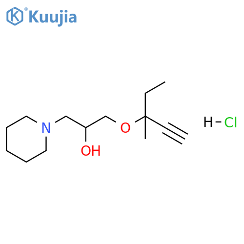 1-[(3-methylpent-1-yn-3-yl)oxy]-3-(piperidin-1-yl)propan-2-ol hydrochloride structure