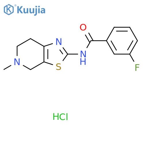 3-fluoro-N-{5-methyl-4H,5H,6H,7H-1,3thiazolo5,4-cpyridin-2-yl}benzamide hydrochloride structure