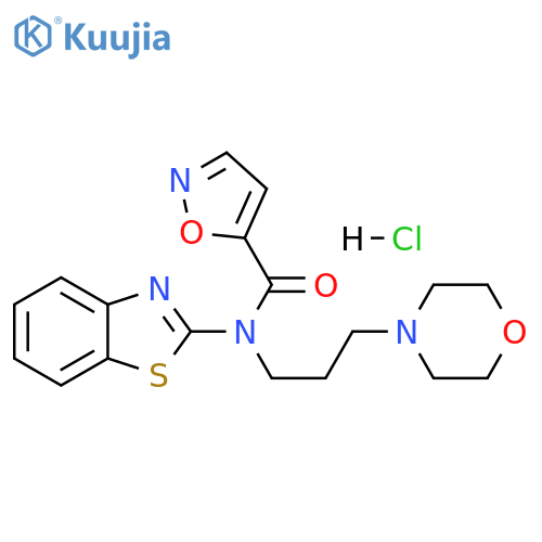 N-(1,3-benzothiazol-2-yl)-N-3-(morpholin-4-yl)propyl-1,2-oxazole-5-carboxamide hydrochloride structure