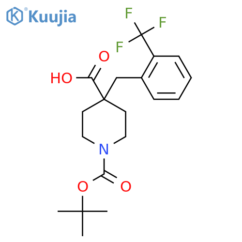 1-(tert-Butoxycarbonyl)-4-[2-(trifluoromethyl)benzyl]piperidine-4-carboxylic aci structure