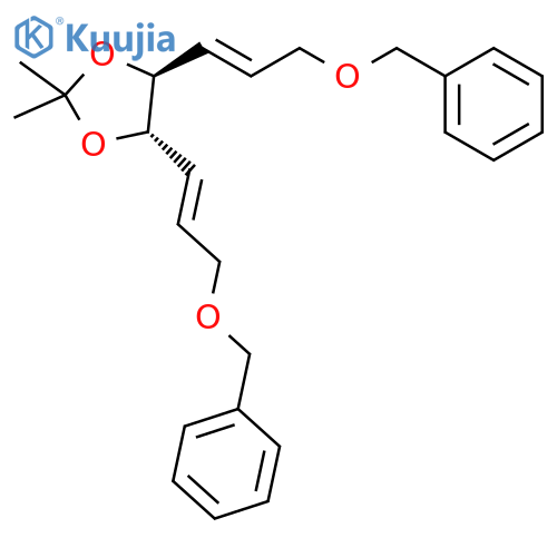 (4S,5S)-4,5-O-isopropylidene-1,8-di-O-benzyl-2E,6E-octadiene-1,4,5,8-tetraol structure