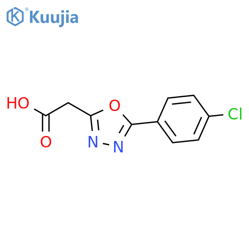 2-(5-(4-Chlorophenyl)-1,3,4-oxadiazol-2-yl)acetic acid structure